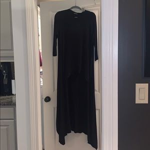 Black hi-low maxi dress